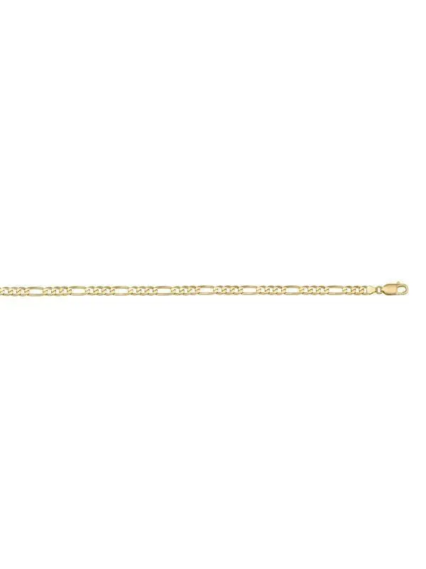 10k, 14k Yellow Gold Figaro Link 3.1 mm Italian Chain