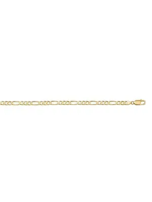 10k, 14k Yellow Gold Figaro Link 3.9 mm Italian Chain