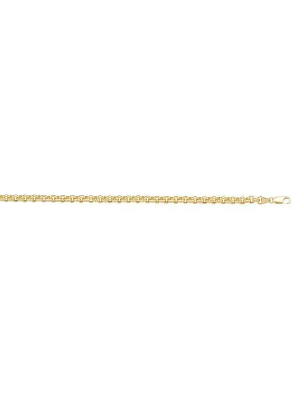 10k, 14k Yellow Gold Hollow Rolo 2.9 mm Italian Chain
