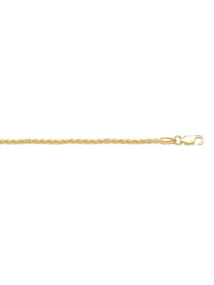 10k, 14k Yellow Gold Round Wheat 1.3 mm Italian Chain