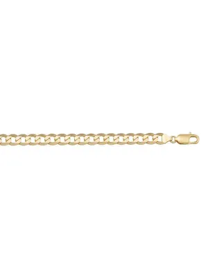 10k, 14k Yellow Gold Solid Open Link Solid Curb 5.8 mm Italian Chain