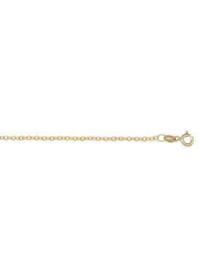 10k Yellow Gold Open Cable 1.5 mm Light Plated Italian Chain