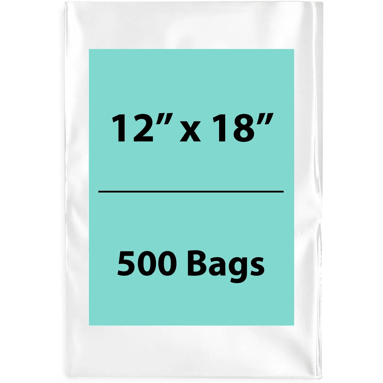 12X18 inches Clear Flat Poly Bags 6Mil Open Top (LDPE)