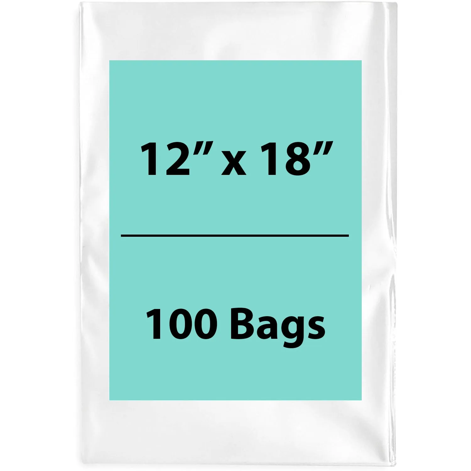 12X18 inches Clear Flat Poly Bags 6Mil Open Top (LDPE)