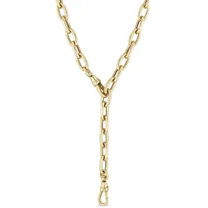 14k Extra Large Square Oval Link Chain Necklace with Swivel Clasps