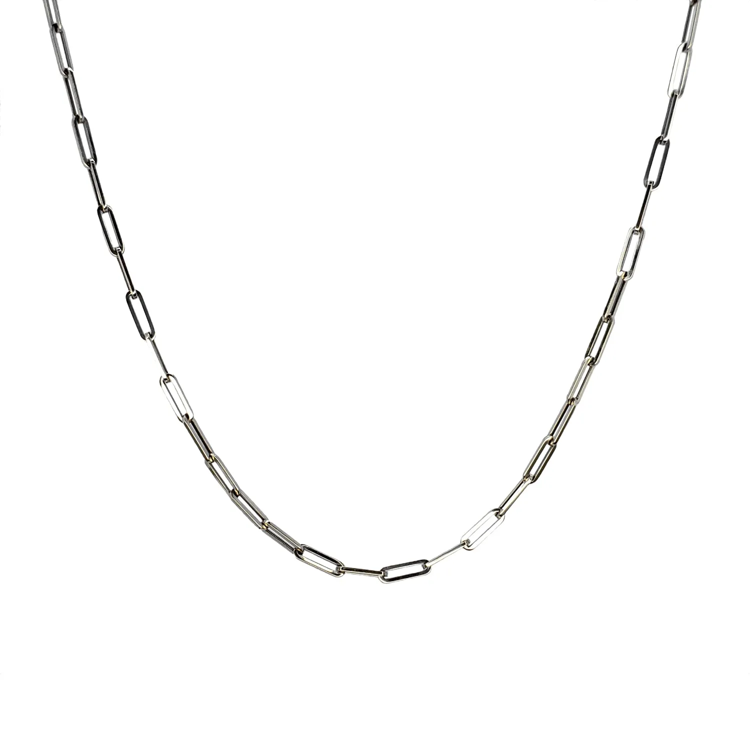 14K Gold Long Link Chain Necklace