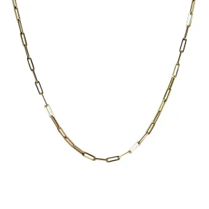14K Gold Long Link Chain Necklace