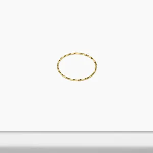 14k Solid Gold Thin Textured Stacking Ring