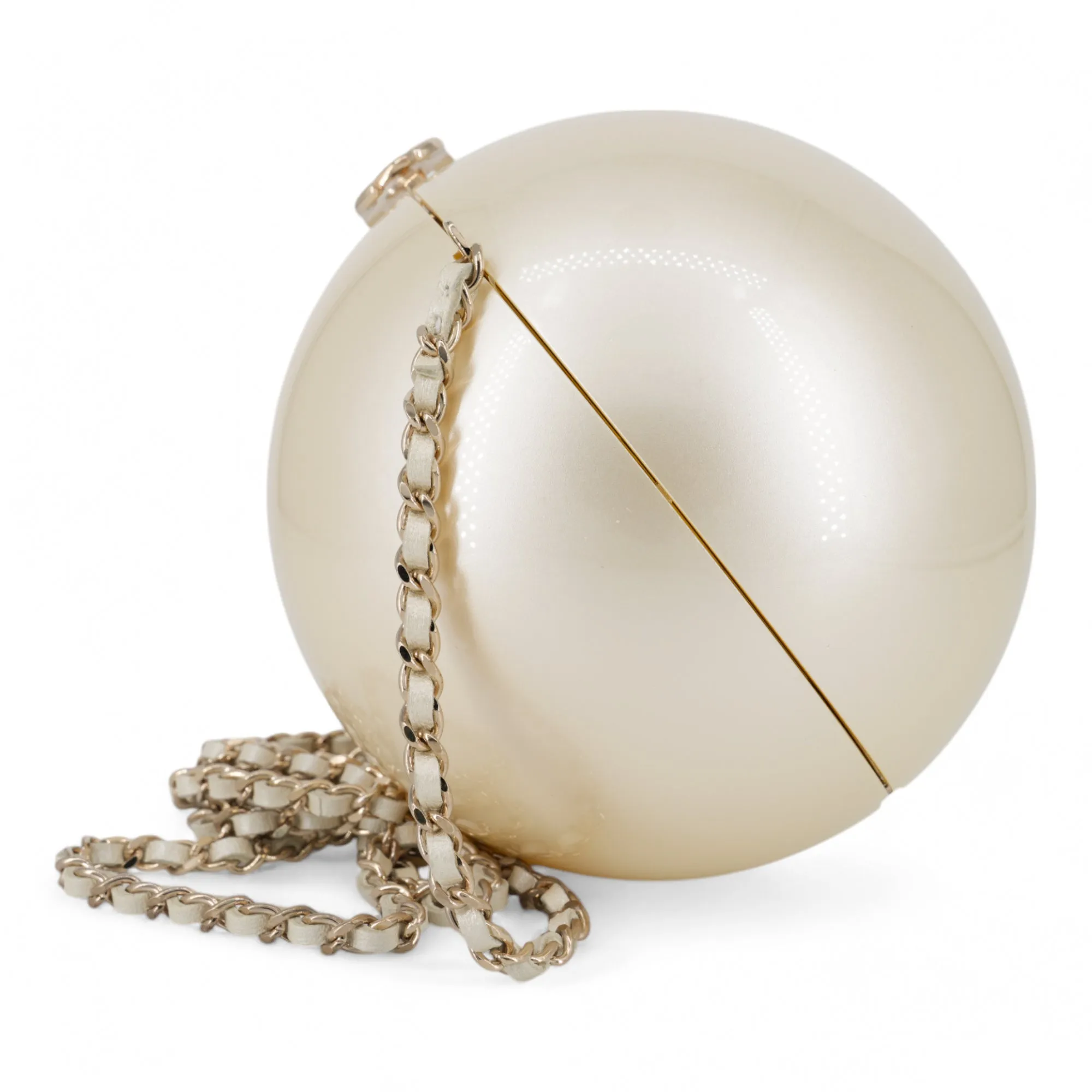 15C Round Pearl Plexiglass Minaudiere