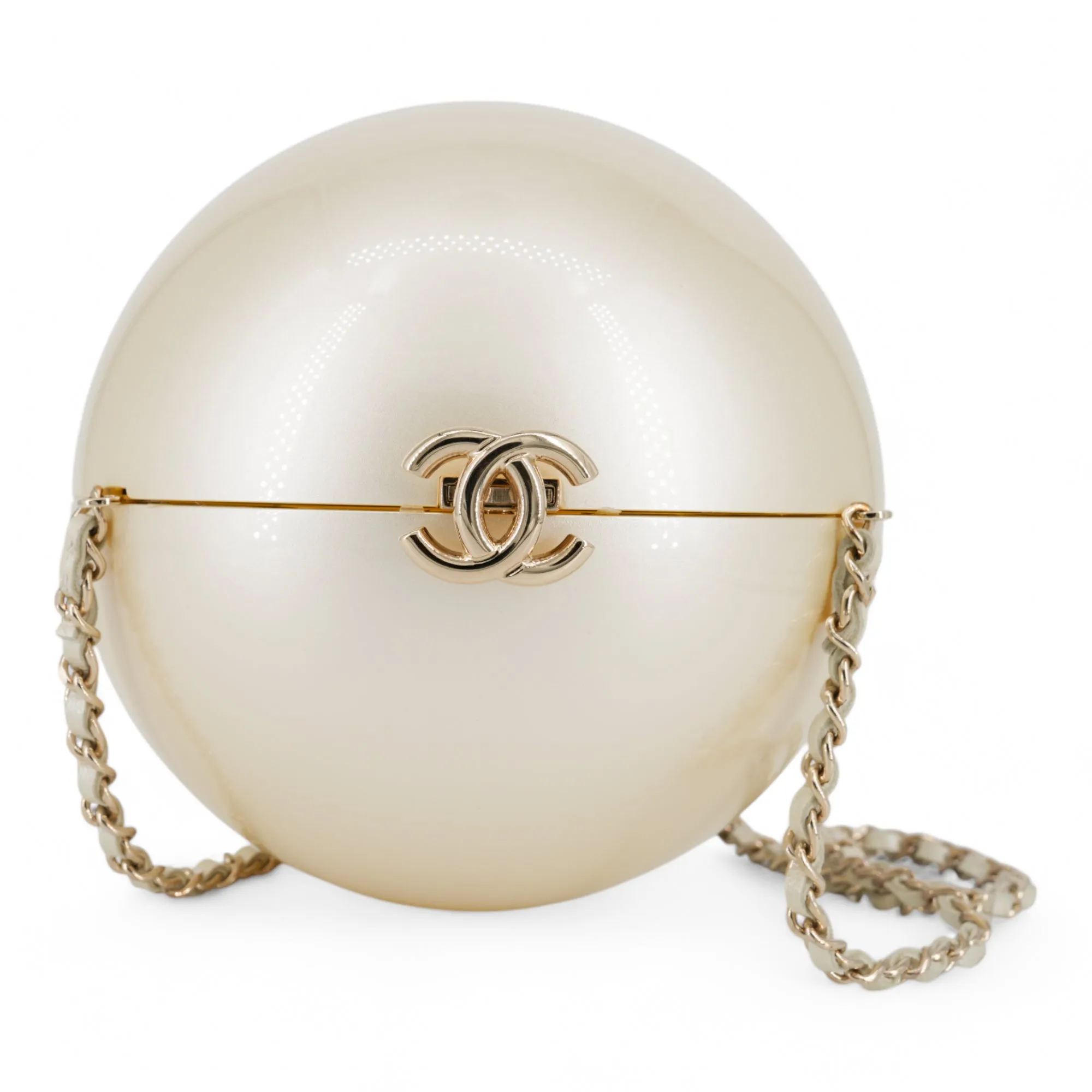15C Round Pearl Plexiglass Minaudiere