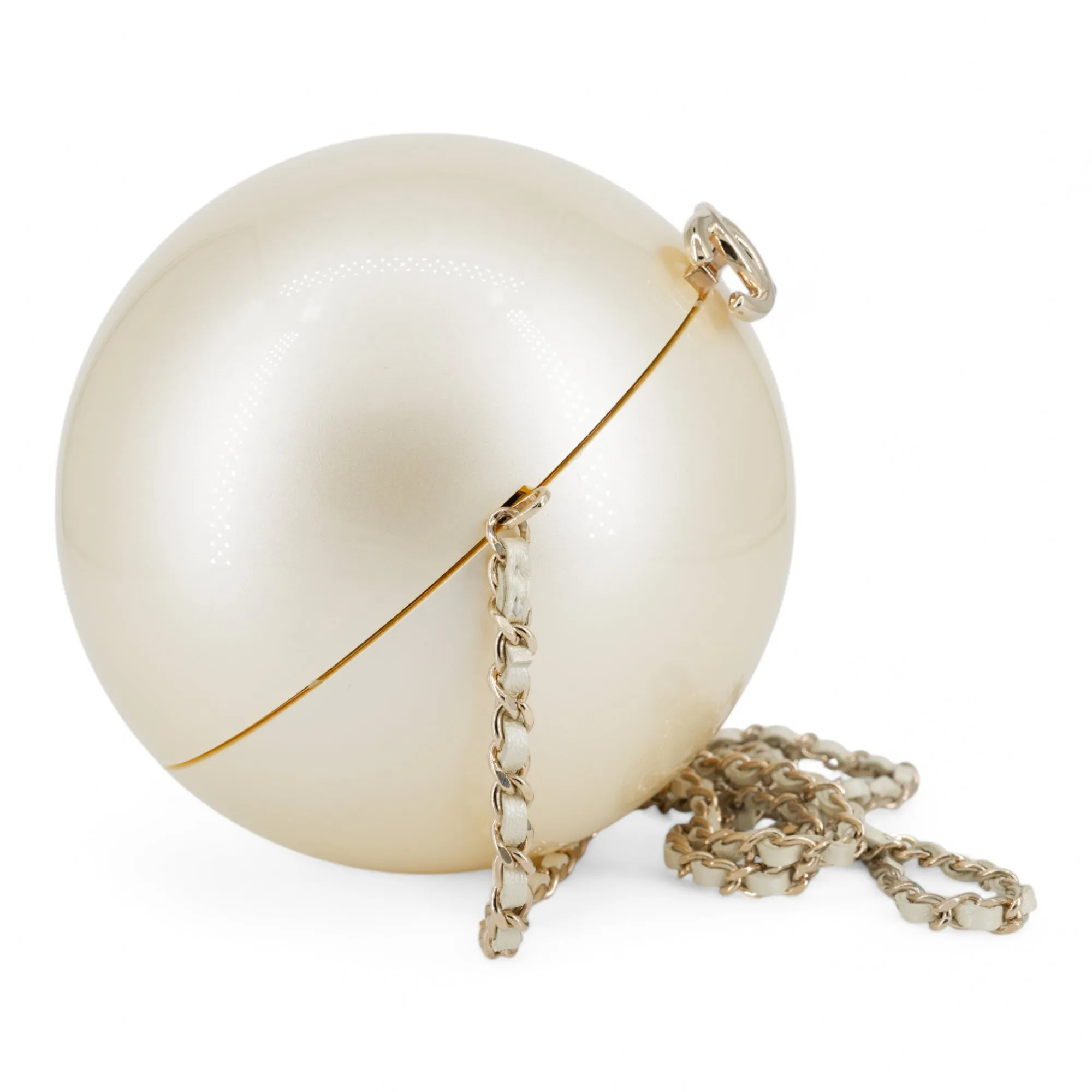 15C Round Pearl Plexiglass Minaudiere
