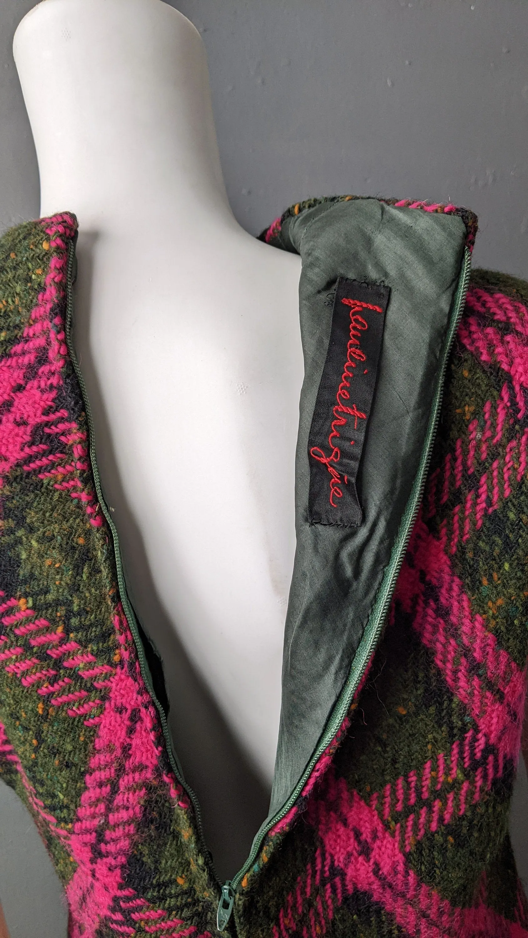 1960s Wool Sheath Dress by Pauline Trigère, Size Small