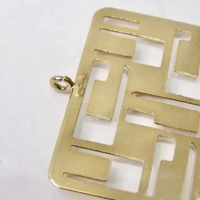 1970s Mid Century Gold Plated Pendent