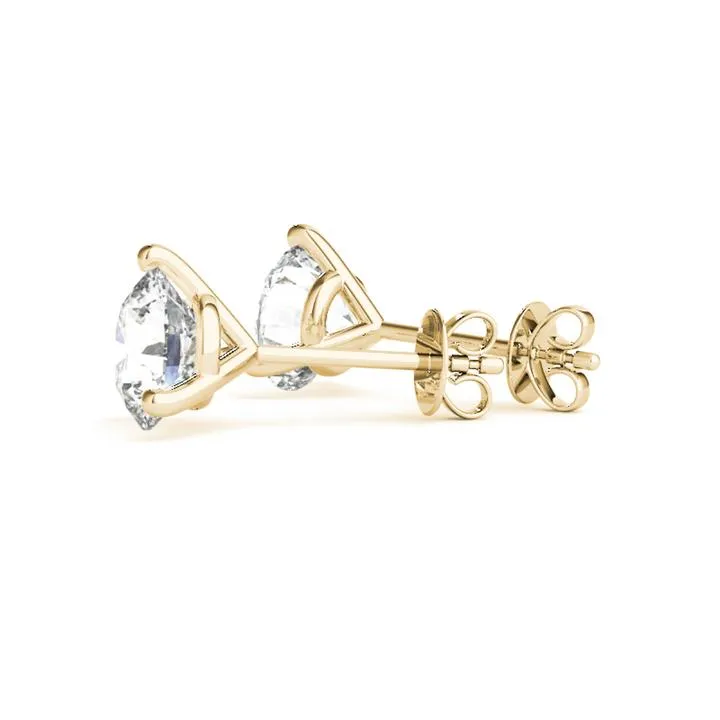 2 ct.  Three-Prong Certified Diamond Stud Earrings