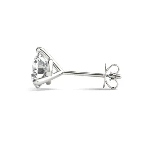 2 ct.  Three-Prong Certified Diamond Stud Earrings