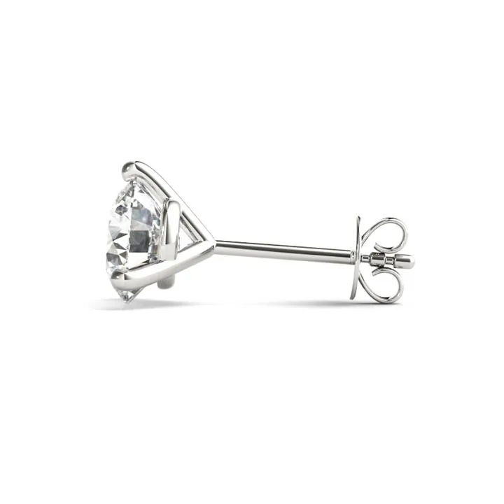 2 ct.  Three-Prong Certified Diamond Stud Earrings