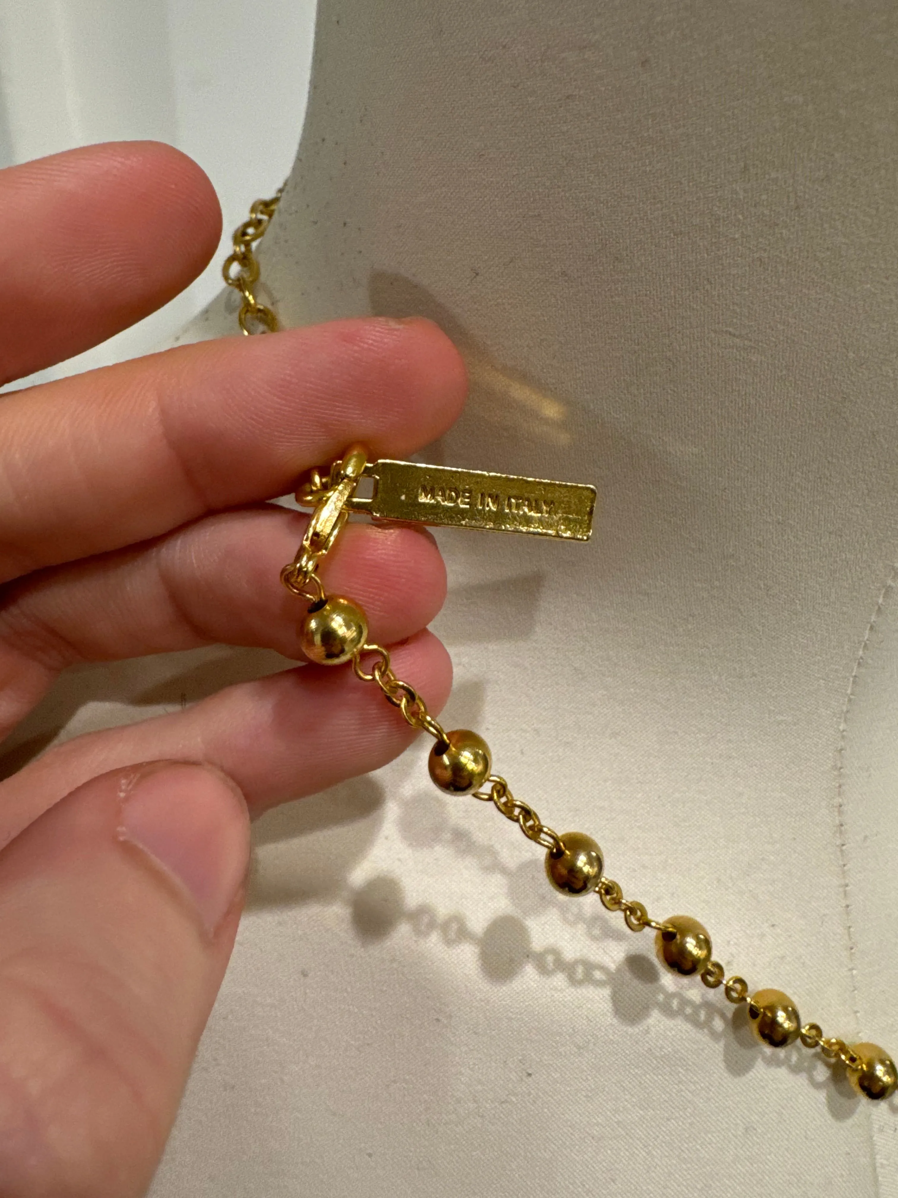 2000s Dolce & Gabbana rhinestone cross necklace