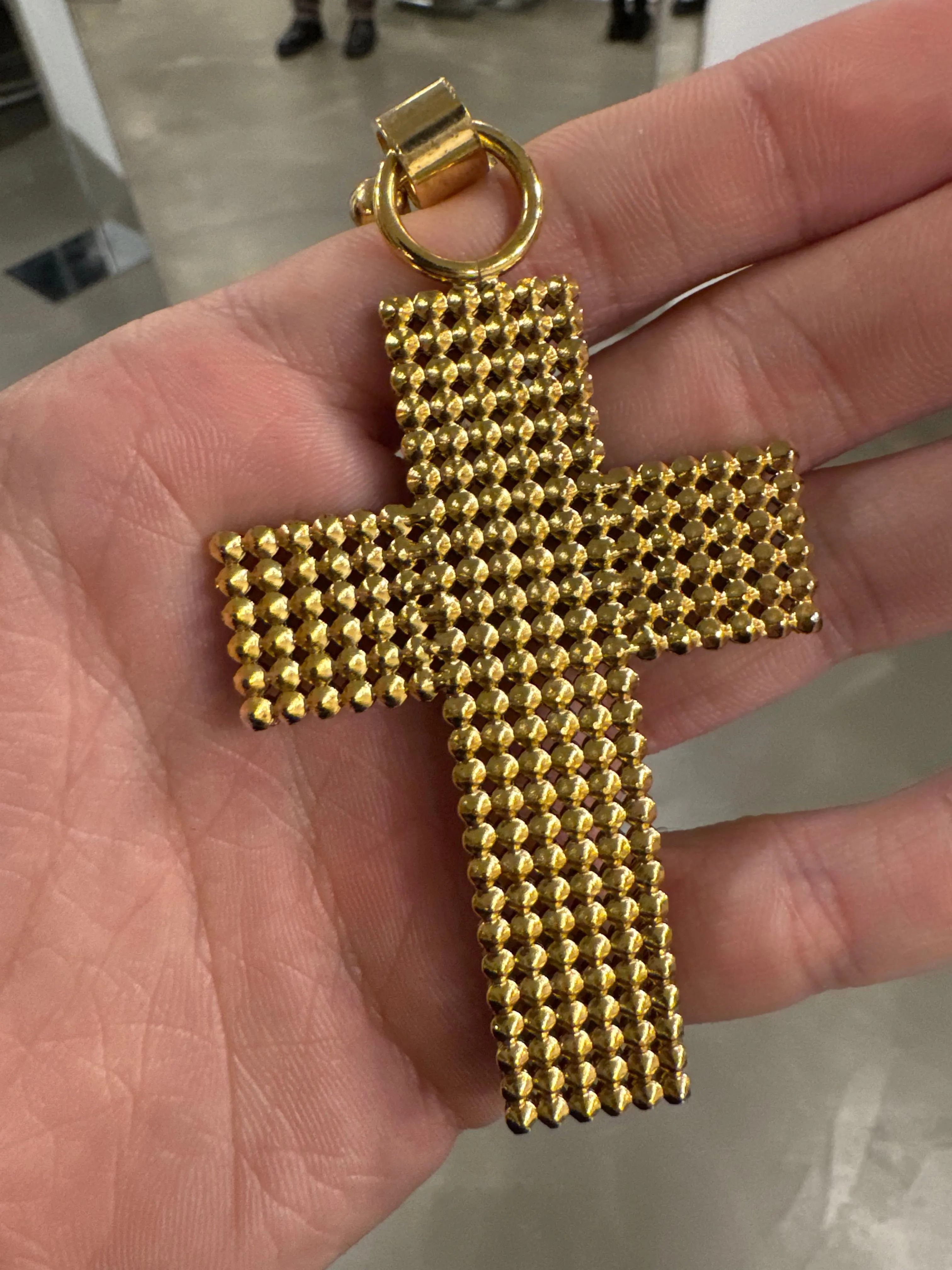 2000s Dolce & Gabbana rhinestone cross necklace