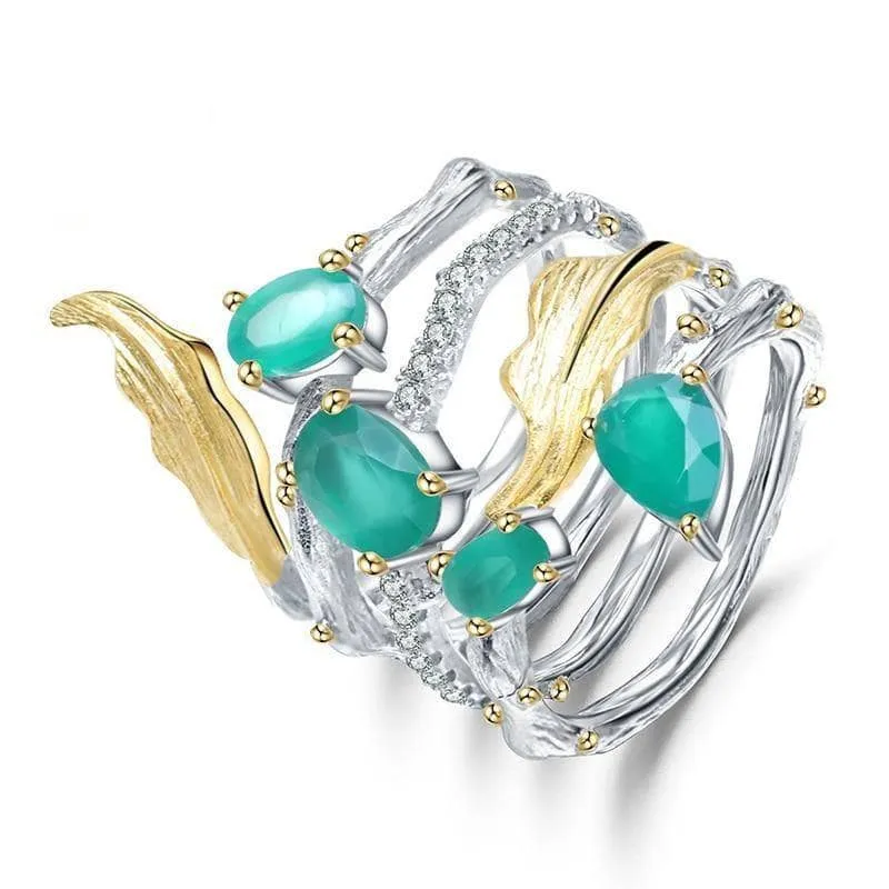2.26Ct Natural Gemstone Bohemian Ring