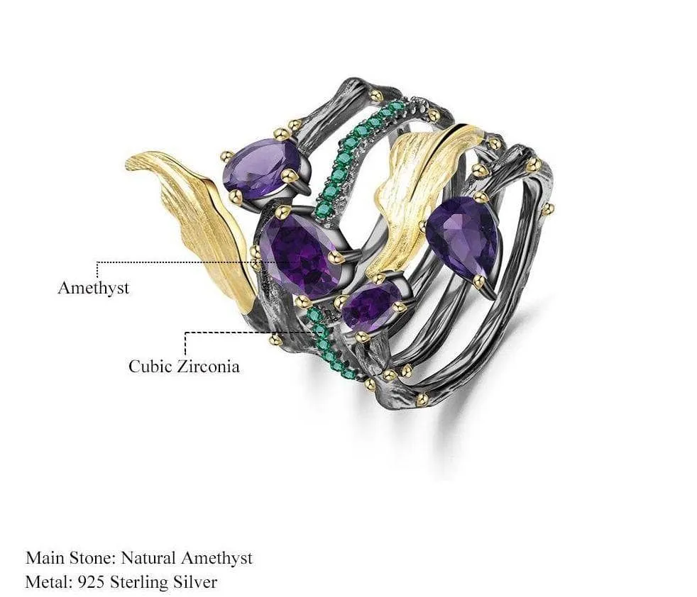 2.26Ct Natural Gemstone Bohemian Ring