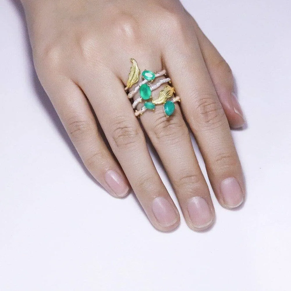 2.26Ct Natural Gemstone Bohemian Ring