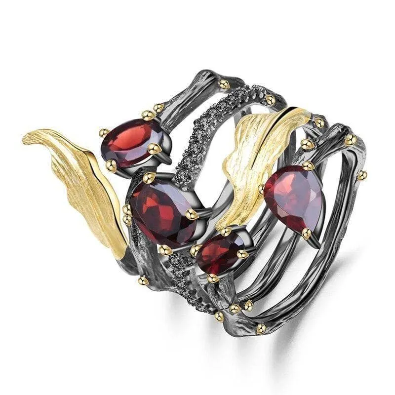 2.26Ct Natural Gemstone Bohemian Ring