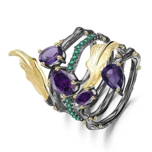 2.26Ct Natural Gemstone Bohemian Ring