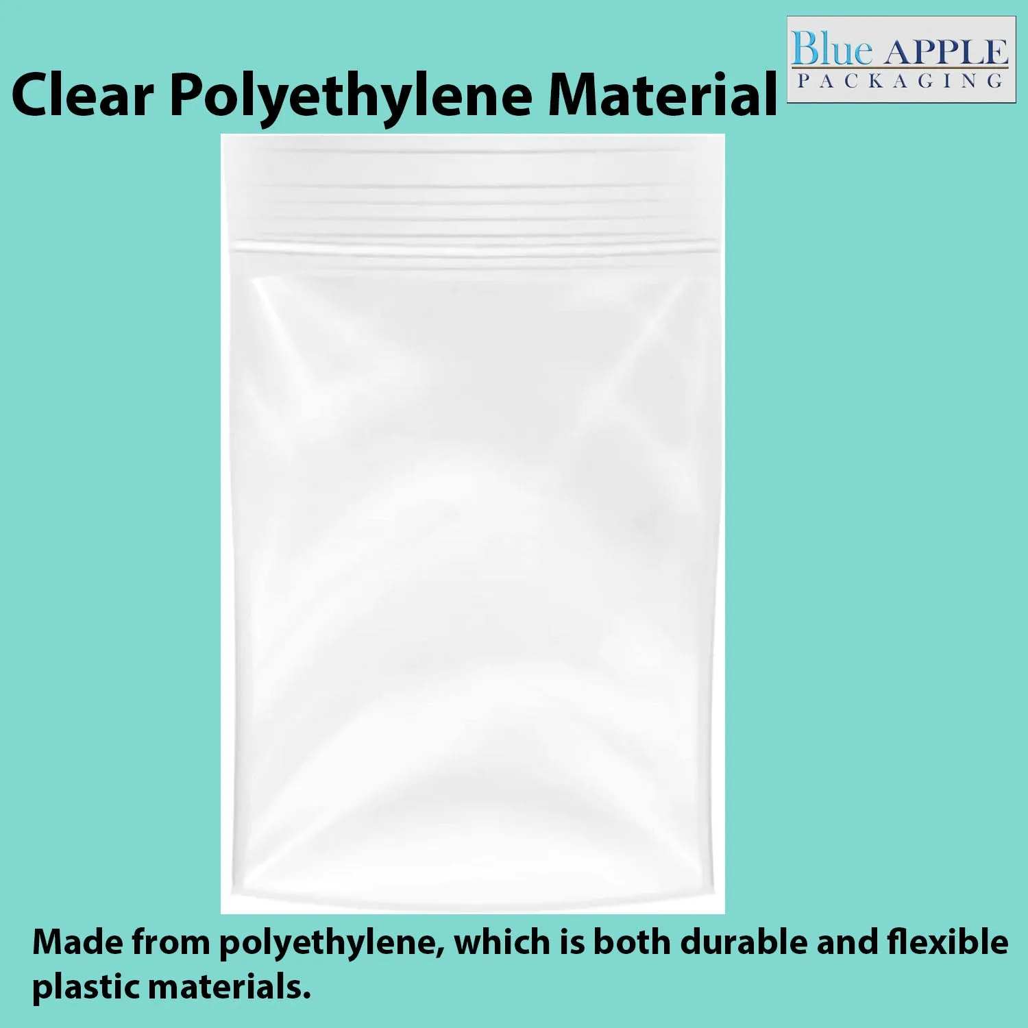 2X12 inches Reclosable Single Line Zipper Poly Bags 2 Mil (LDPE)