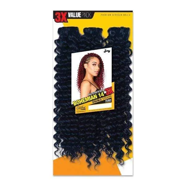 [3 Pack Deal] Zury Sis Premium African Synthetic Crochet Braid - 3X BOHEMIAN 14"