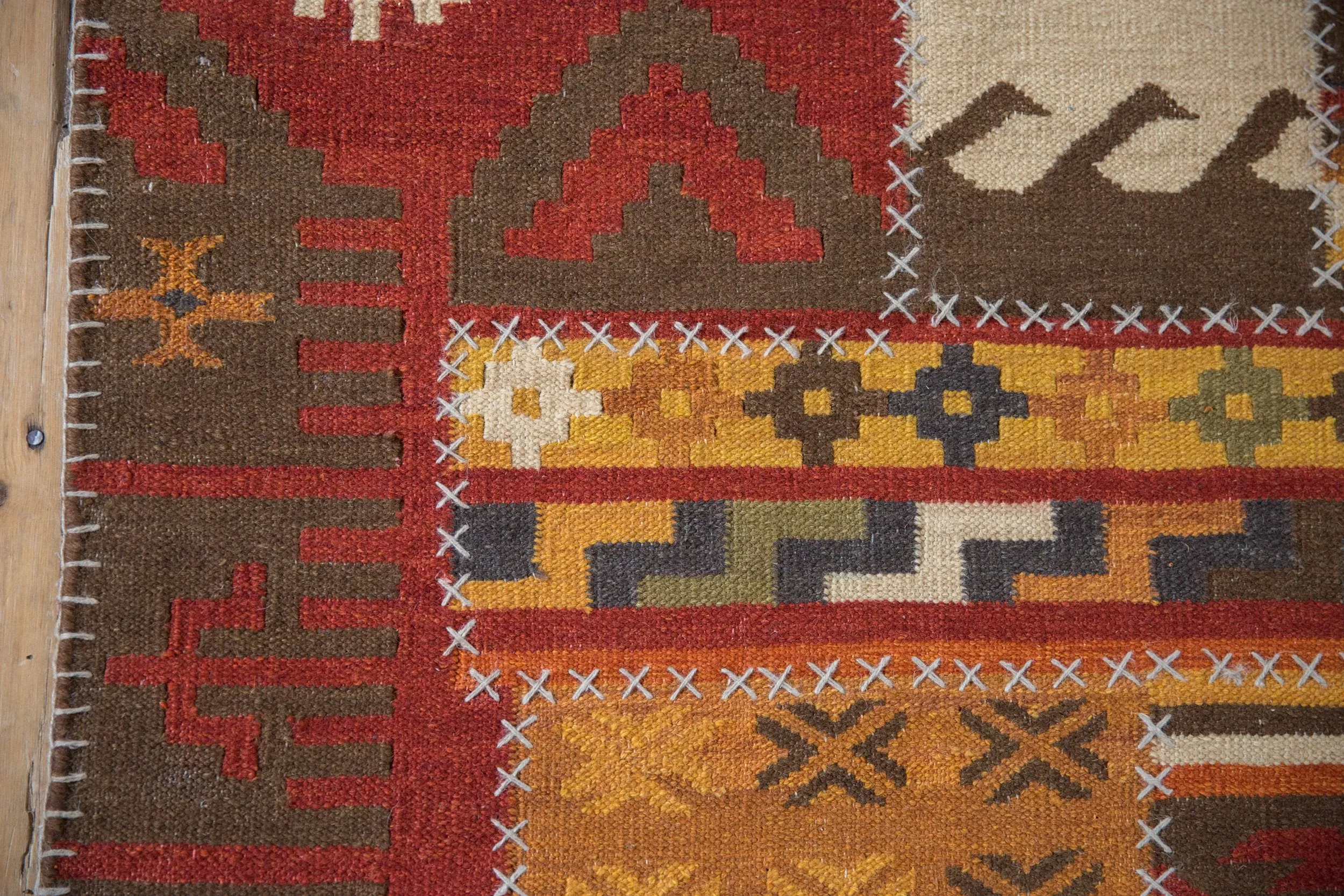3x11.5 New Patchwork Kilim Rug Runner