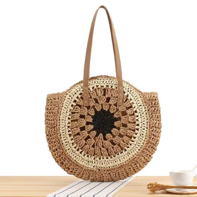 6-Color Adjustable 42cm Woven Bag Cotton x International shipping 25cm Large Tote Beach – | Bag Rope Shoulder Handmade Strap Hurry now