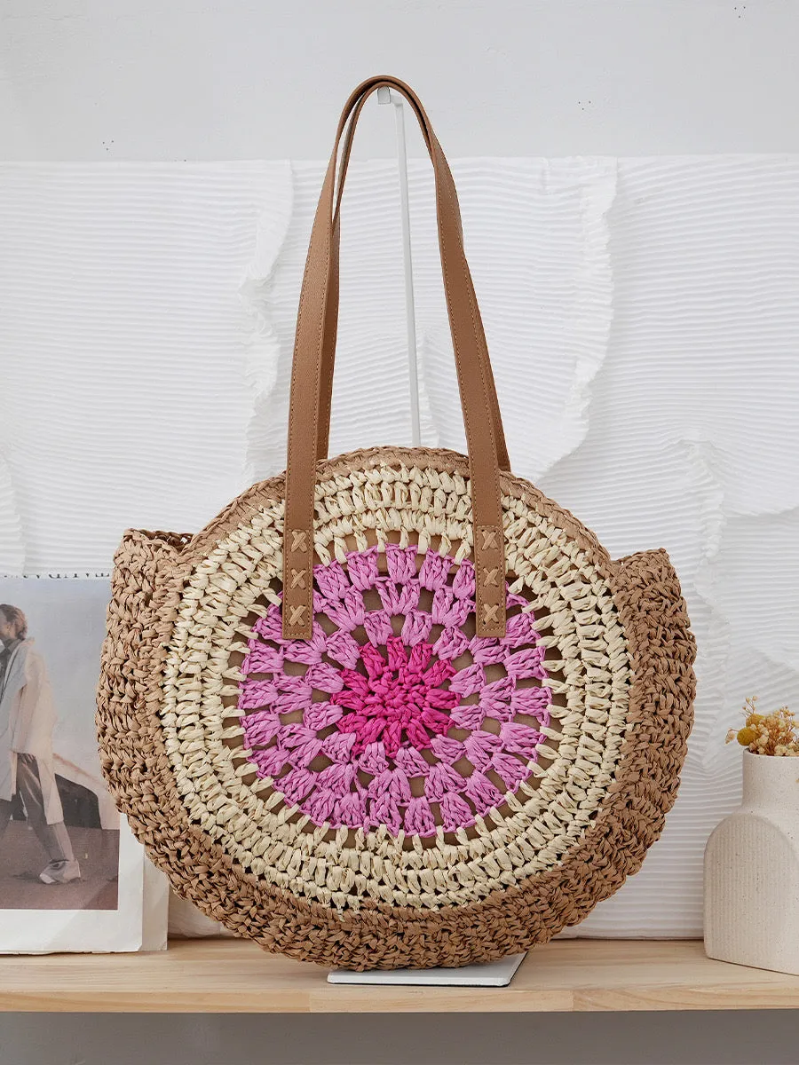 6-Color Adjustable 42cm Woven Bag Cotton x International shipping 25cm Large Tote Beach – | Bag Rope Shoulder Handmade Strap Hurry now