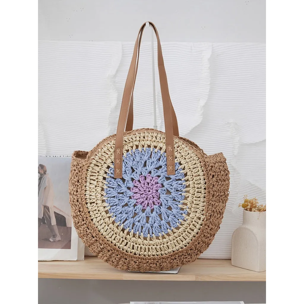 6-Color Adjustable 42cm Woven Bag Cotton x International shipping 25cm Large Tote Beach – | Bag Rope Shoulder Handmade Strap Hurry now