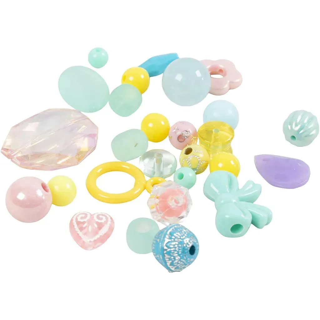 700ml Tub Colorful Plastic Beads for Jewellery Making – Easy to Thread & Fun for Kids & Adults
