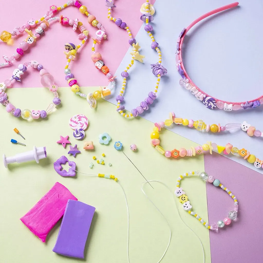 700ml Tub Colorful Plastic Beads for Jewellery Making – Easy to Thread & Fun for Kids & Adults