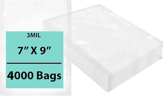 7X9 inches Vacuum Seal Bags for Food Packaging 3 Mil Co-Extruded