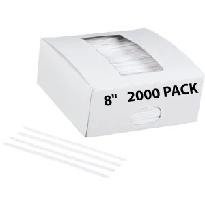 8 Inch Pre-cut White Plastic Twist Ties for Bags