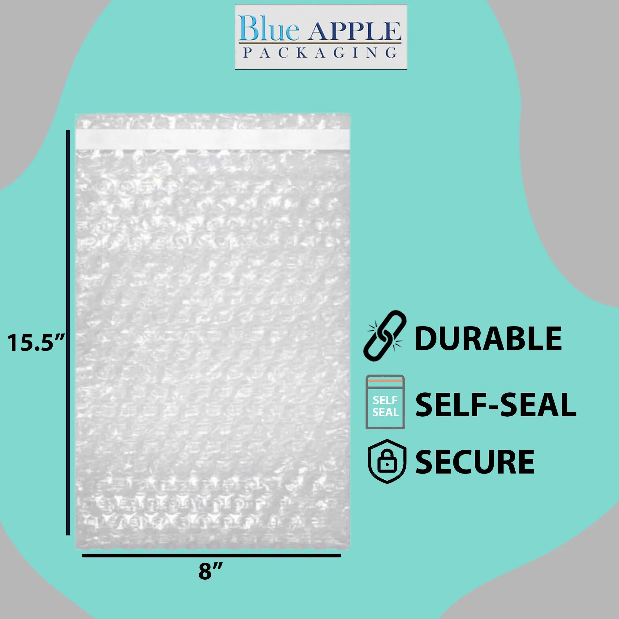 8X15.5 inches Bubble Wrap Bags Self seal pouches Shipping Supplies