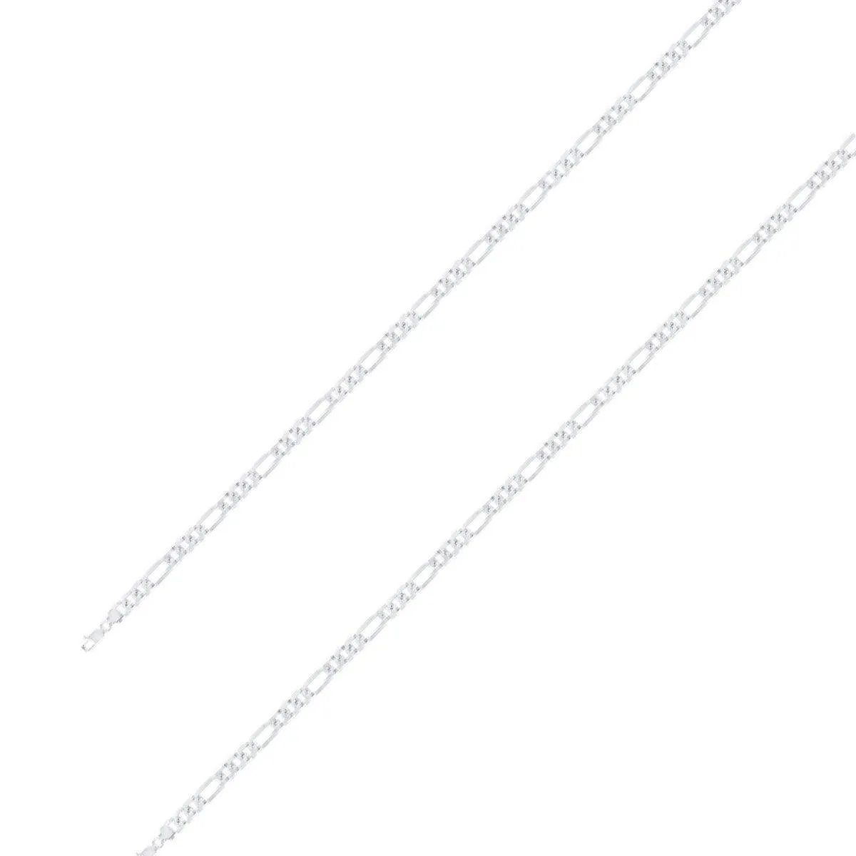 925 Sterling 4mm Silver Classic Figaro Chain Size- 8"