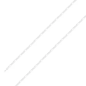 925 Sterling 4mm Silver Diamond Cut Classic Figaro Chain Size- 7"
