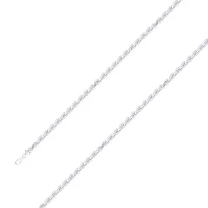 925 Sterling 4mm Silver Rope Chain Size- 8"