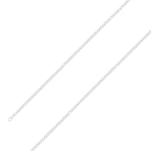 925 Sterling 5mm Silver Finish Classic Cuban Chain Size- 7"
