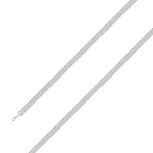 925 Sterling 5mm Silver Herring Bone Chain Size- 8"