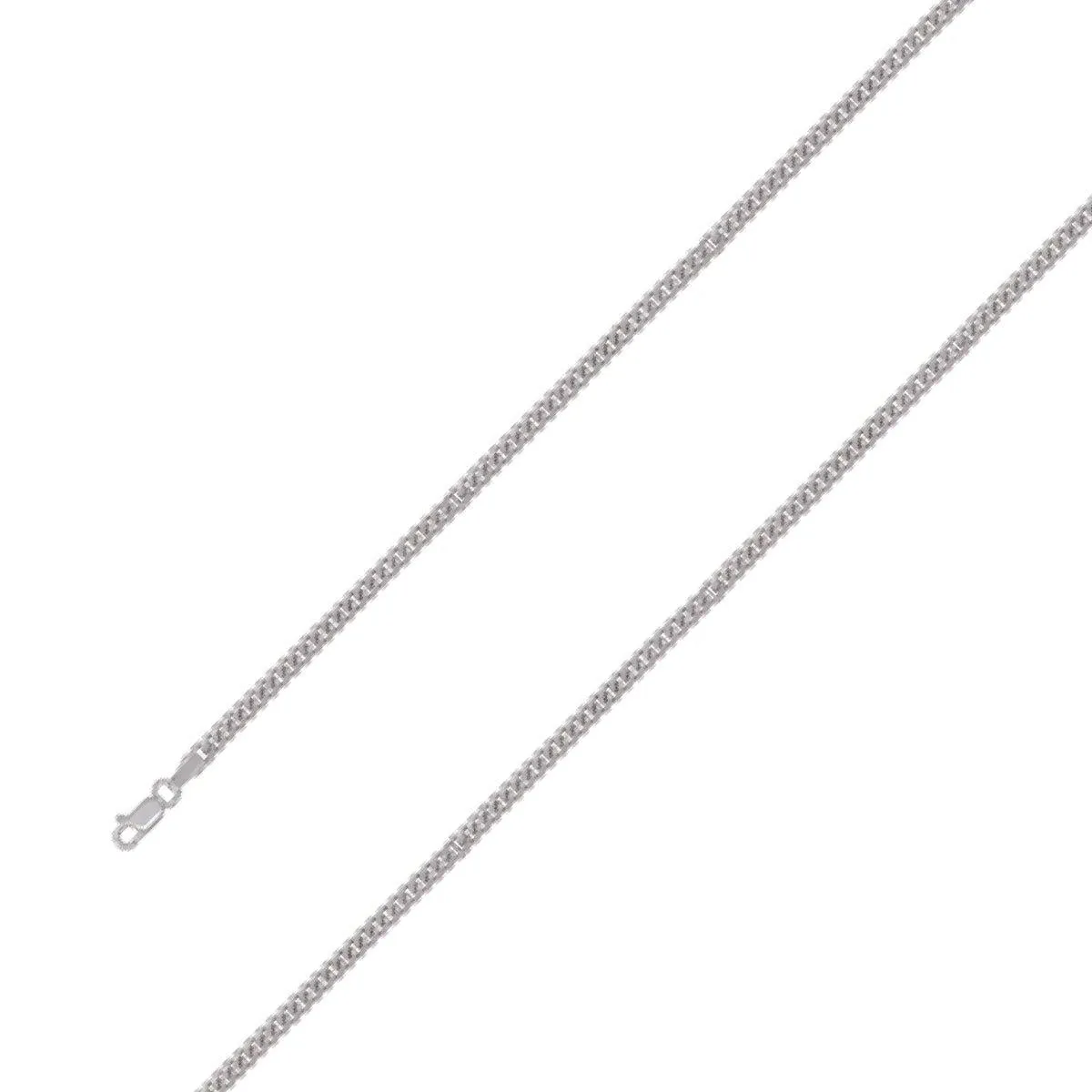 925 Sterling Silver 4mm Rhodium Plated Miami Cuban Chain Size- 8"