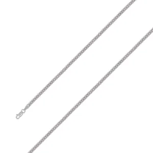 925 Sterling Silver 4mm Rhodium Plated Miami Cuban Chain Size- 8"