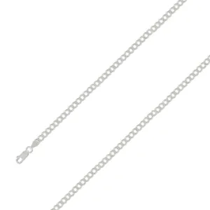 925 Sterling Silver 5mm E-Coated Classic Cuban Chain Size- 8"