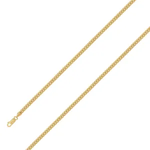 925 Sterling Silver 5mm Gold Plated Miami Cuban Chain Size- 7"