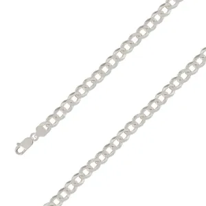925 Sterling Silver 9.5mm E-Coated Classic Cuban Chain Size- 7"