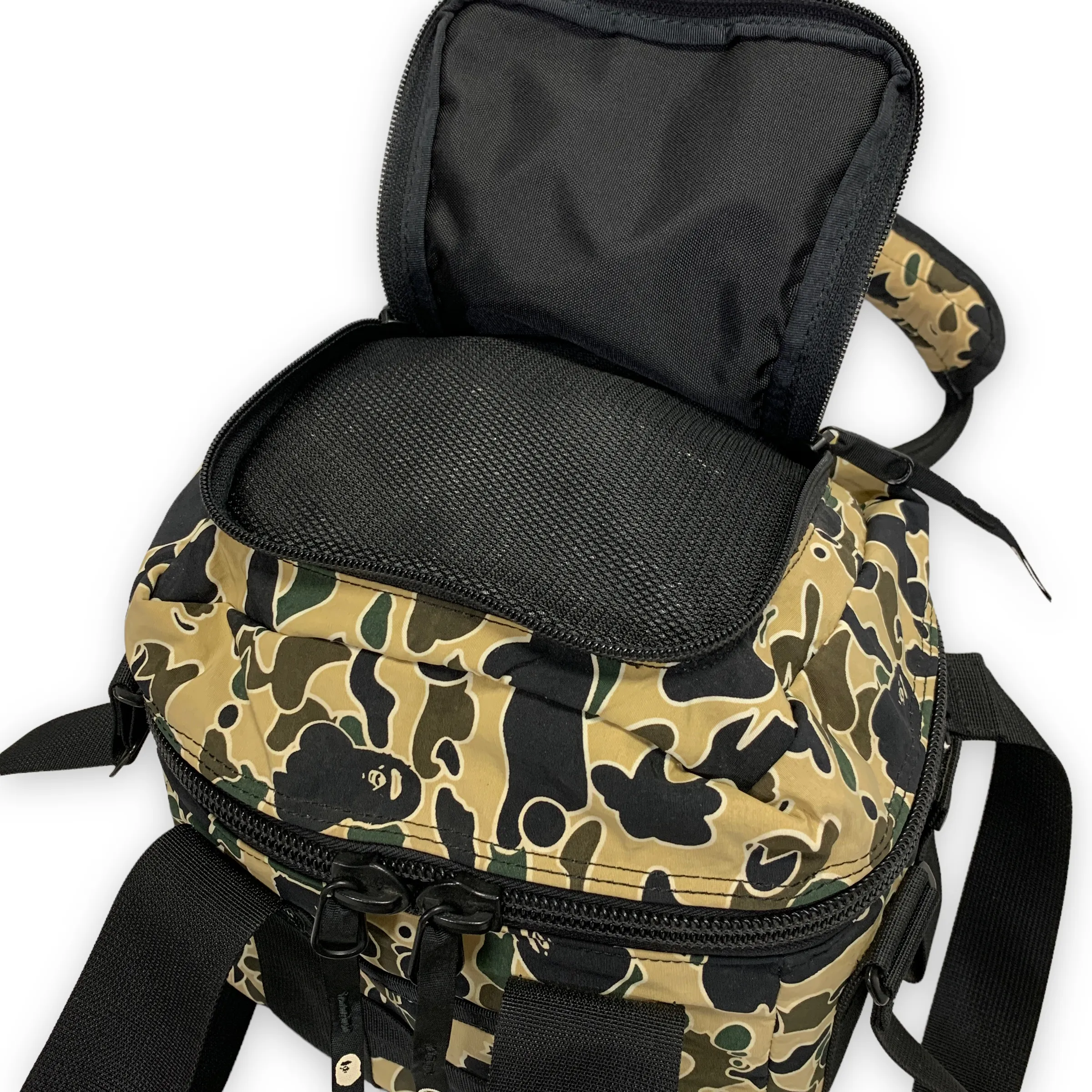 A Bathing Ape Bape Vintage Psyche Camo Shoulder Bag Yellow