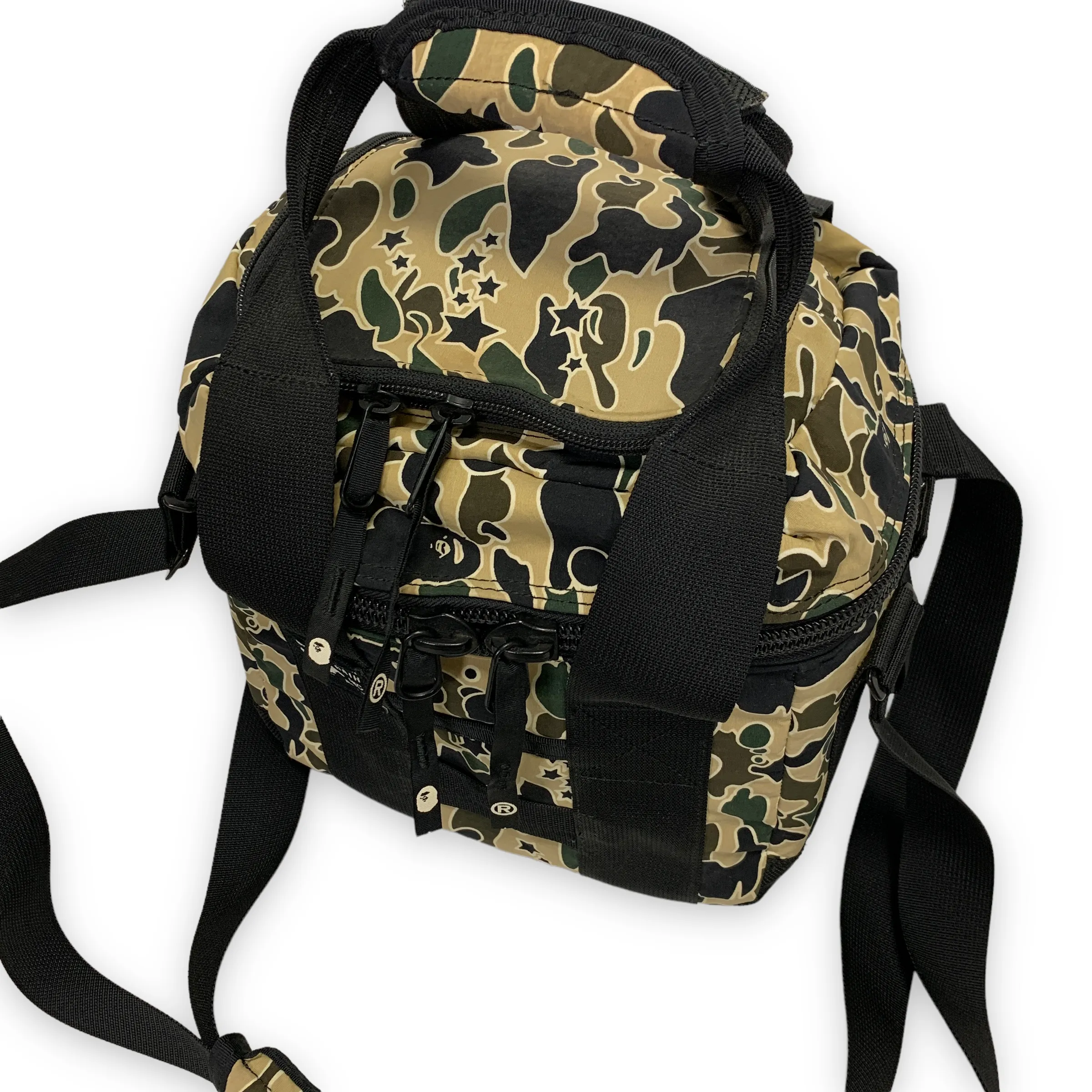 A Bathing Ape Bape Vintage Psyche Camo Shoulder Bag Yellow
